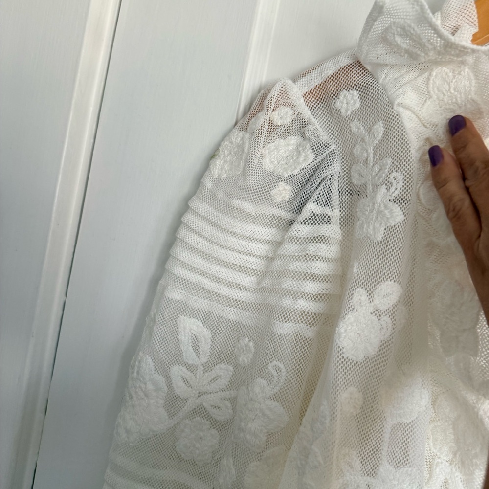 Sezane White Floral Lace Blouse - Picture 4 of 8